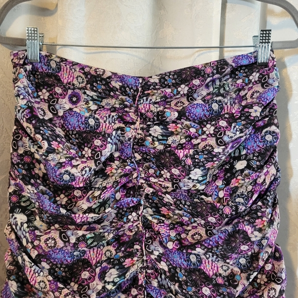 Isabel Marant Milendi Ruched Ruffled Silk-Blend, Women Mini Skirt, Size 6,Violet - Picture 11 of 16